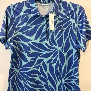 Vineyard Vines Women’s Size Large, Blue and Teal Performance Polo
